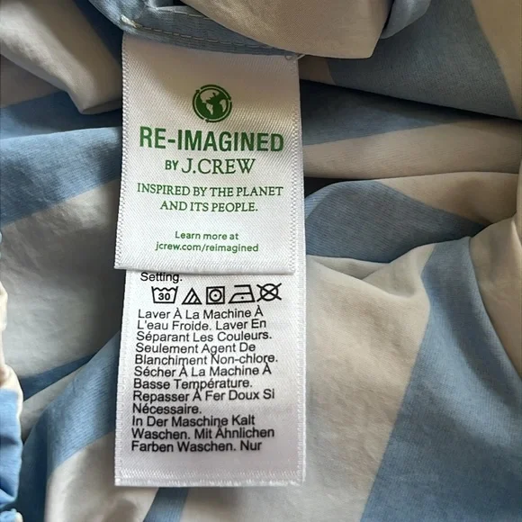 J. CREW Smocked Beach Short Striped Adjustable Waist - Picture 7 of 10